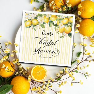 Lemon Branch Mediterranean Summer Bridal Shower Napkins
