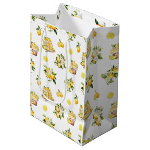 Lemon Branch Mediterranean Summer  Medium Gift Bag