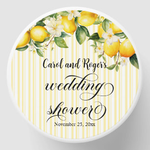 Lemon Branch Mediterranean Summer Wedding Shower Mini Candle Favors