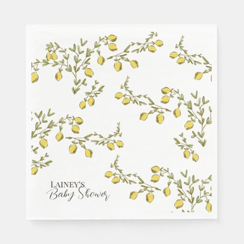 Lemon Branch Paper Napkin