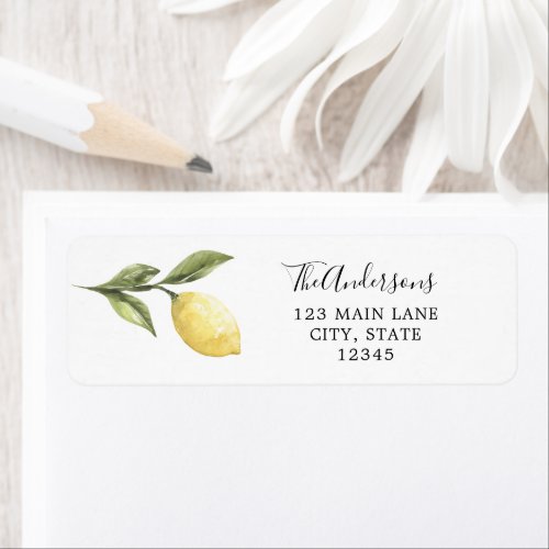 Lemon Branch Return Address Label