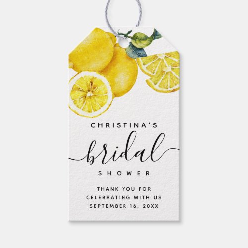 Lemon Breeze Favor Thank You Gift Tags