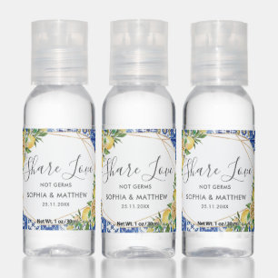 Lemon Bridal Baby Shower Birthday Wedding Favor Hand Sanitizer