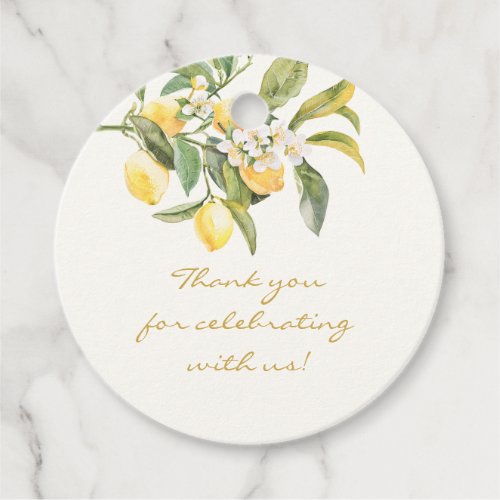 Lemon Bridal Gift Tag