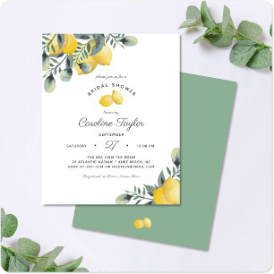 Lemon Bridal Shower Budget Invitation