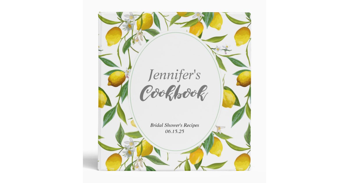 Hardcover Lemon Recipe Book to Write in Your Own Recipes With Tabs, Kitchen  Wedding Gift, Bridal Shower Gift, Keepsake Journal, 