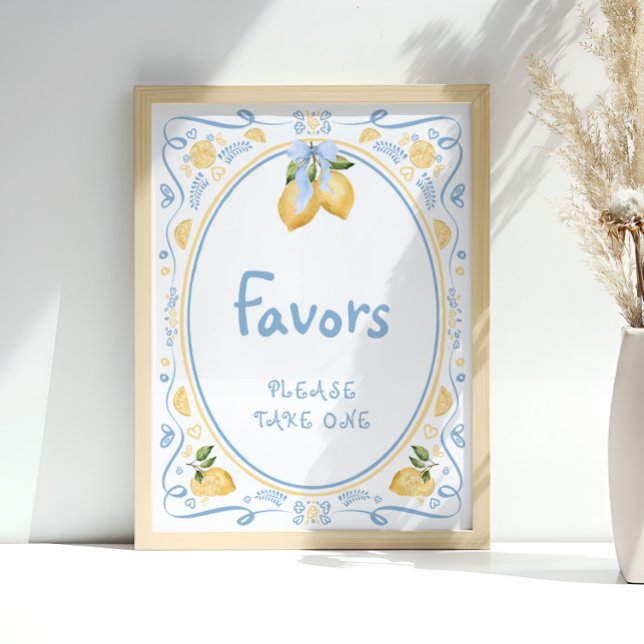 Lemon Bridal Shower Favors Poster (Creator Uploaded)