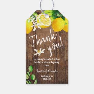 Lemon Bridal Shower Gift Tags
