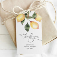 Lemon bridal shower gift tags