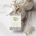 Lemon Bridal Shower Gift Tags<br><div class="desc">Thank your guests with these tastefully designed favor tags,  featuring a cheerful thank you message on the back. The front showcases the collection's signature watercolor lemons and tile motif,  making each favor a memorable keepsake.</div>