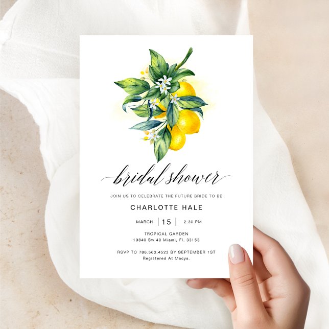 Lemon Bridal Shower Invitation (Creator Uploaded)