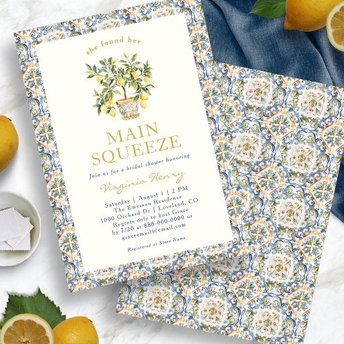 Lemon Bridal Shower Invitation