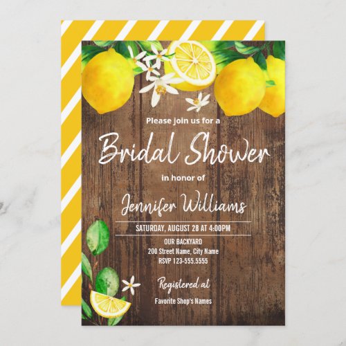 Lemon Bridal Shower Invitation