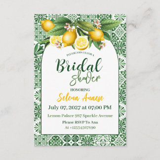 Lemon Bridal Shower Invitation Card