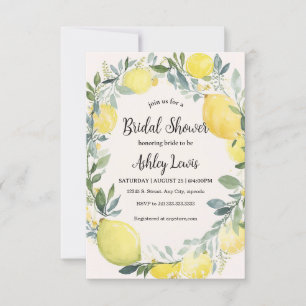 Lemon Bridal shower invitation Lemon shower
