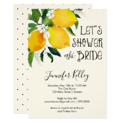 Lemon Bridal Shower, Let's Shower the Bride Invitation