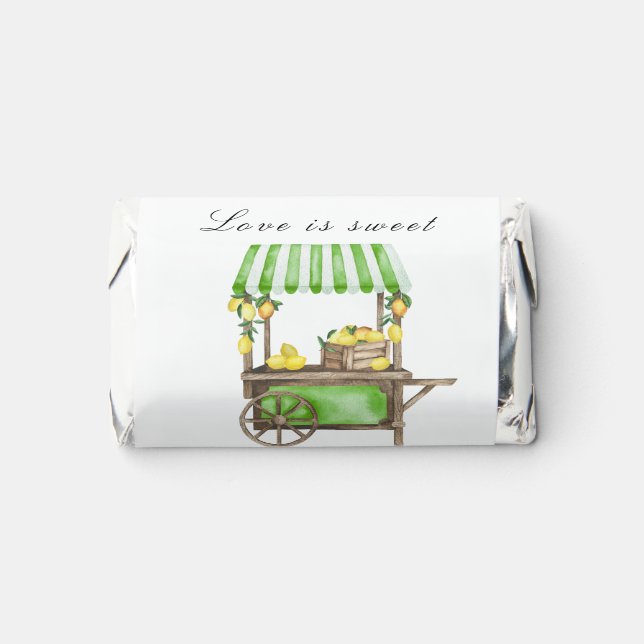  Lemon Bridal Shower - Love is sweet Hershey's Miniatures (Front)