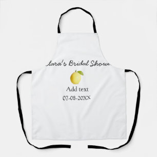 Lemon bridal shower modern simple minimal rustic b apron