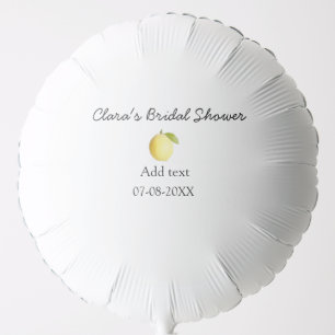 Lemon bridal shower modern simple minimal rustic b balloon