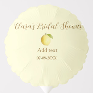 Lemon bridal shower modern simple minimal rustic b balloon