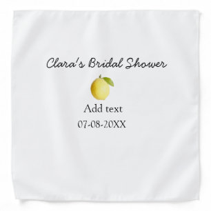 Lemon bridal shower modern simple minimal rustic b bandana