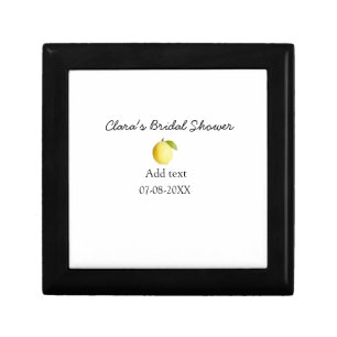 Lemon bridal shower modern simple minimal rustic b gift box