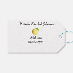 Lemon bridal shower modern simple minimal rustic b gift tags
