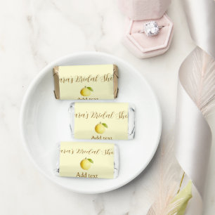 Lemon bridal shower modern simple minimal rustic b hershey's miniatures