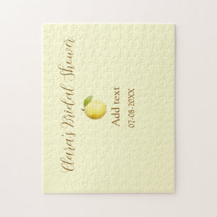 Lemon bridal shower modern simple minimal rustic b jigsaw puzzle