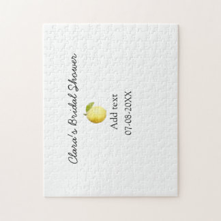 Lemon bridal shower modern simple minimal rustic b jigsaw puzzle