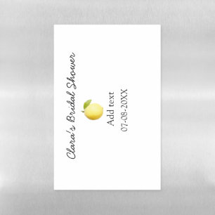 Lemon bridal shower modern simple minimal rustic b magnetic dry erase sheet