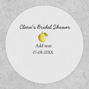 Lemon bridal shower modern simple minimal rustic b patch