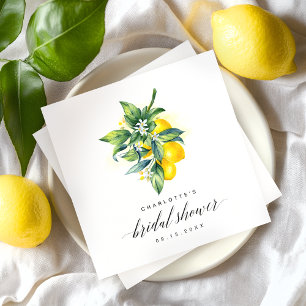Lemon Bridal Shower Napkins