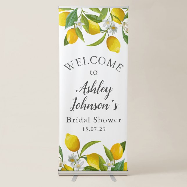 Lemon Bridal Shower Party Welcome Sign (Front)