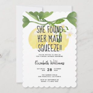 Lemon Bridal Shower She Found Her Main Squeeze Invitation