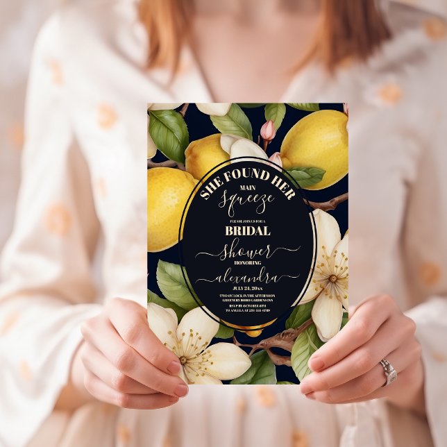 Lemon Bridal Shower She Found Her Main Squeeze Invitation (Creator Uploaded)