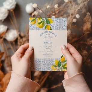Lemon bridal shower She found her main squeeze Invitation
