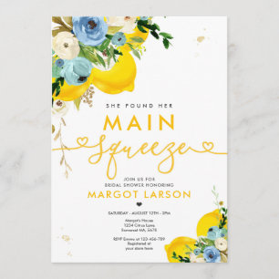Lemon Bridal Shower She Found Her Main Squeeze Invitation