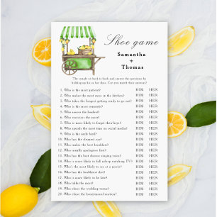 Lemon Bridal shower Shoe game