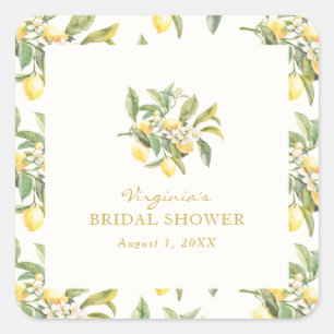 Lemon Bridal Shower Sticker