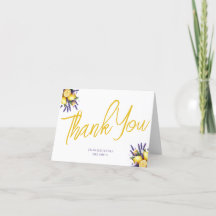 Lemon Bridal Shower Thank You Card