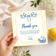 Lemon Bridal Shower Thank You Card