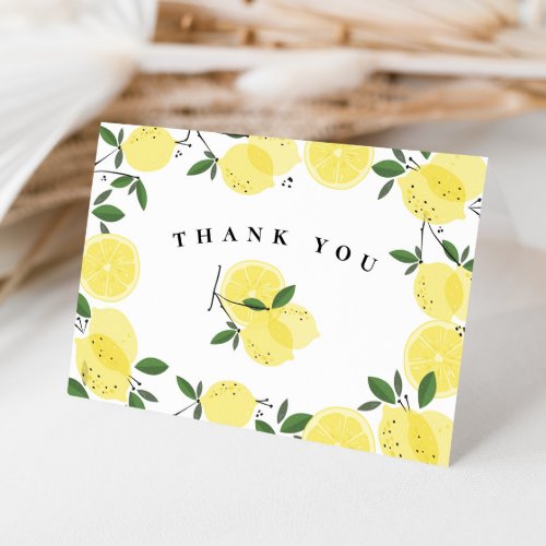 Lemon Bridal Shower Thank you Card