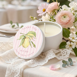 Lemon Bridal Shower Thank You Mini Candle Favors