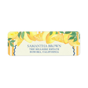 Lemon Bridal Shower Wedding Label