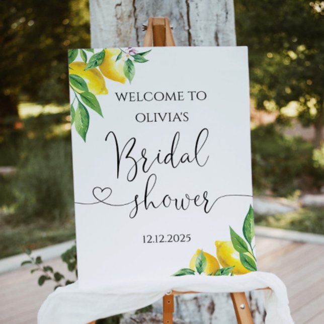 Lemon bridal shower welcome foam board (Creator Uploaded)