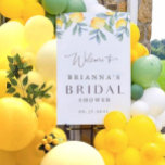 Lemon Bridal Shower Welcome Foam Board Sign<br><div class="desc">Lemon greenery  themed Welcome sign for Bridal shower entrance. The Foam board Sign features lemon illustrations and custom typography. 
Personalize with brides name,  event and the date.</div>