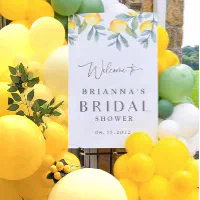 Lemon Bridal Shower Welcome Foam Board Sign