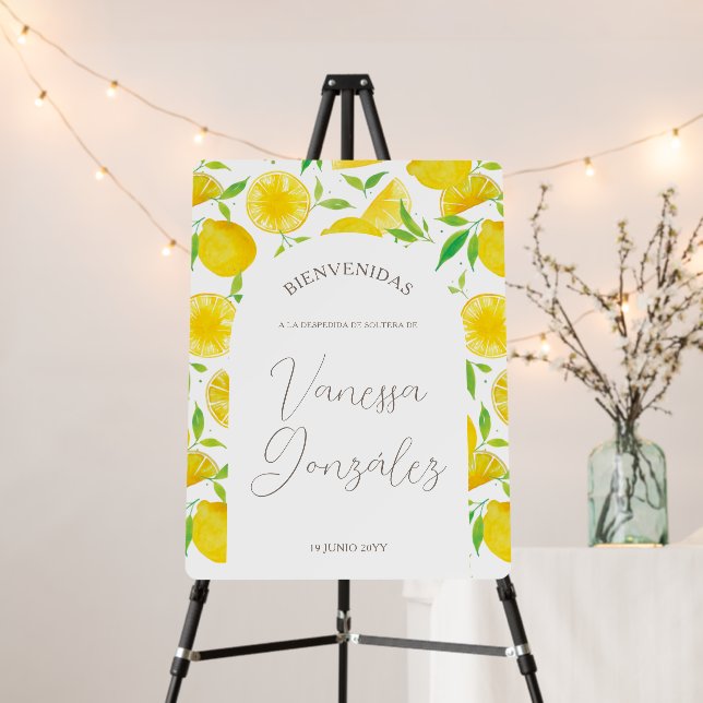 Lemon Bridal Shower Welcome Sign (In Situ (Stand))