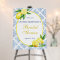 Lemon Bridal Shower Welcome Sign Blue Tile Italian